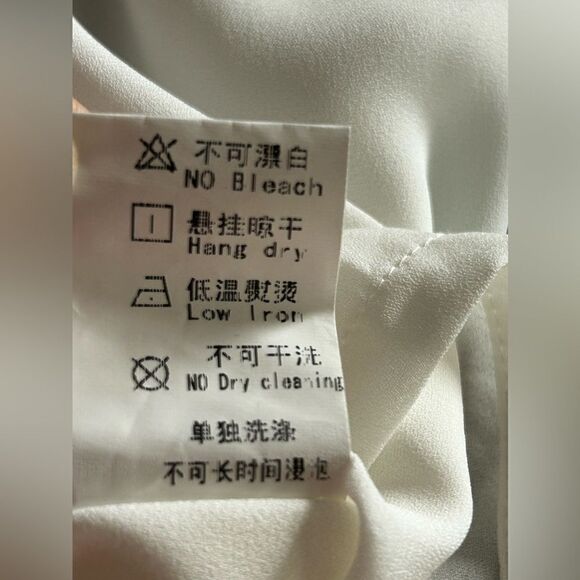 HaoDuoYi blouse women’s XL button down top‎ black white NWT - Picture 12 of 13